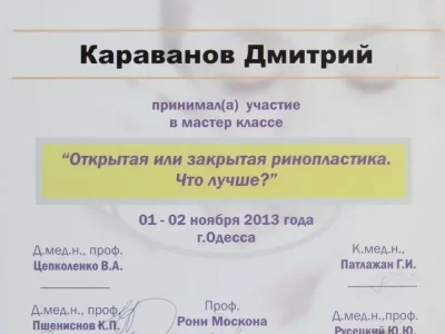 Караванов сертифікат 1.11.2013